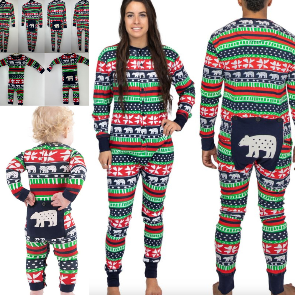 *Flawed Lazy One 3 Pc Lot Adult Toddler One Piece PJ Flapjack Bear Bum Flap Butt